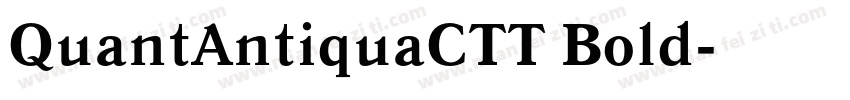 QuantAntiquaCTT Bold字体转换